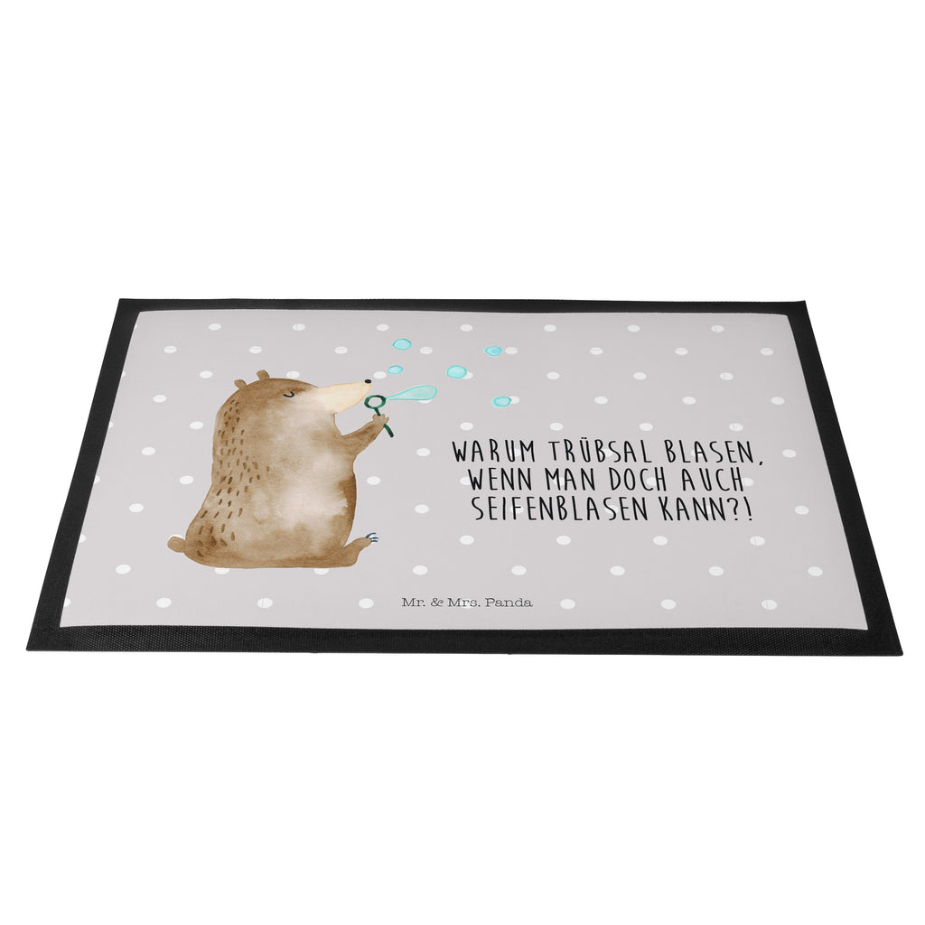 Fußmatte Bär Seifenblasen Seifenblasen Bär Lustig Sein Glücklich Traurig Happy Türvorleger, Schmutzmatte, Fußabtreter, Matte, Schmutzfänger, Fußabstreifer, Schmutzfangmatte, Türmatte, Motivfußmatte,  Haustürmatte, Vorleger  Bär, Teddy, Teddybär