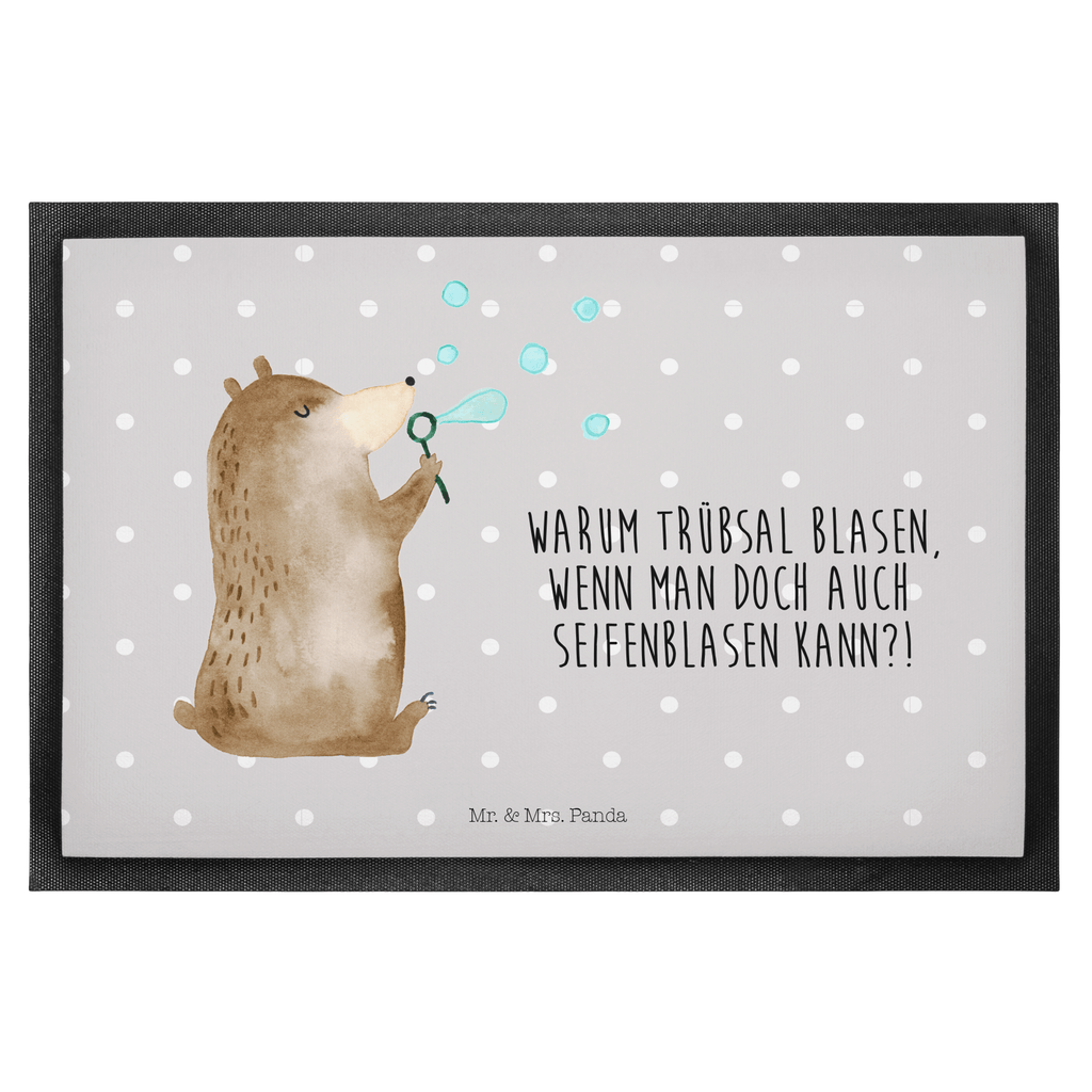 Fußmatte Bär Seifenblasen Seifenblasen Bär Lustig Sein Glücklich Traurig Happy Türvorleger, Schmutzmatte, Fußabtreter, Matte, Schmutzfänger, Fußabstreifer, Schmutzfangmatte, Türmatte, Motivfußmatte,  Haustürmatte, Vorleger  Bär, Teddy, Teddybär