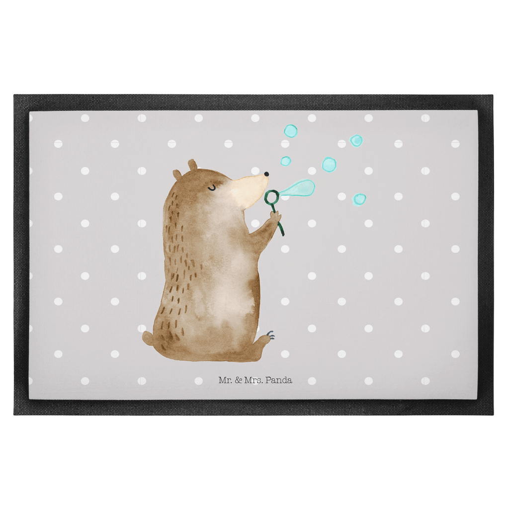 Fußmatte Bär Seifenblasen Seifenblasen Bär Lustig Sein Glücklich Traurig Happy Türvorleger, Schmutzmatte, Fußabtreter, Matte, Schmutzfänger, Fußabstreifer, Schmutzfangmatte, Türmatte, Motivfußmatte,  Haustürmatte, Vorleger  Bär, Teddy, Teddybär