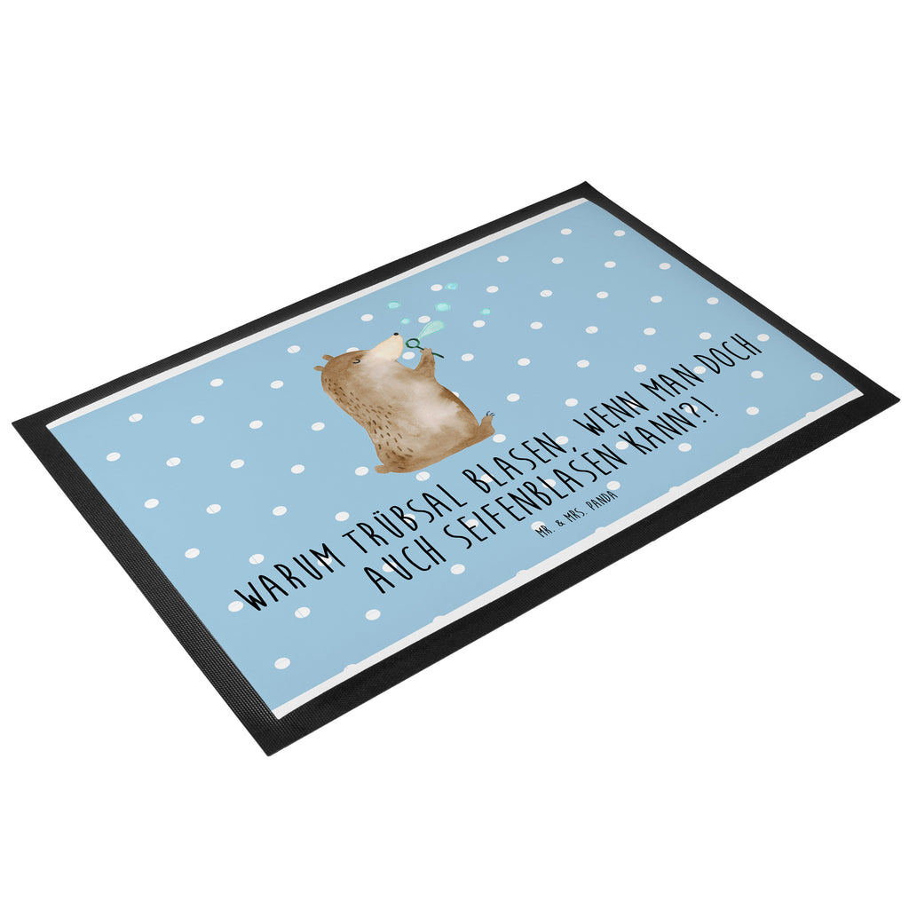 Fußmatte Bär Seifenblasen Seifenblasen Bär Lustig Sein Glücklich Traurig Happy Türvorleger, Schmutzmatte, Fußabtreter, Matte, Schmutzfänger, Fußabstreifer, Schmutzfangmatte, Türmatte, Motivfußmatte,  Haustürmatte, Vorleger  Bär, Teddy, Teddybär