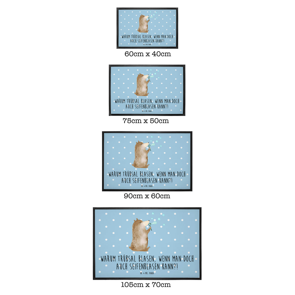 Fußmatte Bär Seifenblasen Seifenblasen Bär Lustig Sein Glücklich Traurig Happy Türvorleger, Schmutzmatte, Fußabtreter, Matte, Schmutzfänger, Fußabstreifer, Schmutzfangmatte, Türmatte, Motivfußmatte,  Haustürmatte, Vorleger  Bär, Teddy, Teddybär