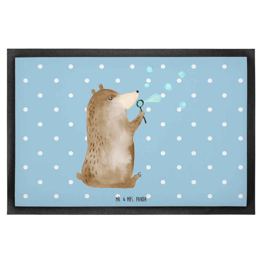 Fußmatte Bär Seifenblasen Seifenblasen Bär Lustig Sein Glücklich Traurig Happy Türvorleger, Schmutzmatte, Fußabtreter, Matte, Schmutzfänger, Fußabstreifer, Schmutzfangmatte, Türmatte, Motivfußmatte,  Haustürmatte, Vorleger  Bär, Teddy, Teddybär