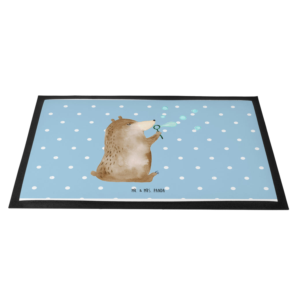 Fußmatte Bär Seifenblasen Seifenblasen Bär Lustig Sein Glücklich Traurig Happy Türvorleger, Schmutzmatte, Fußabtreter, Matte, Schmutzfänger, Fußabstreifer, Schmutzfangmatte, Türmatte, Motivfußmatte,  Haustürmatte, Vorleger  Bär, Teddy, Teddybär