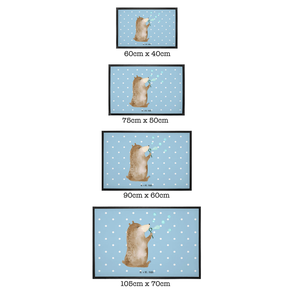 Fußmatte Bär Seifenblasen Seifenblasen Bär Lustig Sein Glücklich Traurig Happy Türvorleger, Schmutzmatte, Fußabtreter, Matte, Schmutzfänger, Fußabstreifer, Schmutzfangmatte, Türmatte, Motivfußmatte,  Haustürmatte, Vorleger  Bär, Teddy, Teddybär