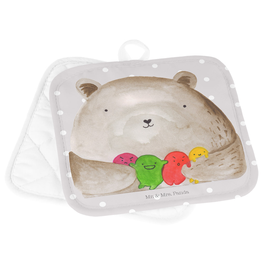 2er Set Topflappen  Bär Gefühl Topflappen, Topfuntersetzer, Ofenhandschuh, Topflappen Set, Topflappen lustig, Topflappen mit Spruch, Bär, Teddy, Teddybär, Wahnsinn, Verrückt, Durchgedreht