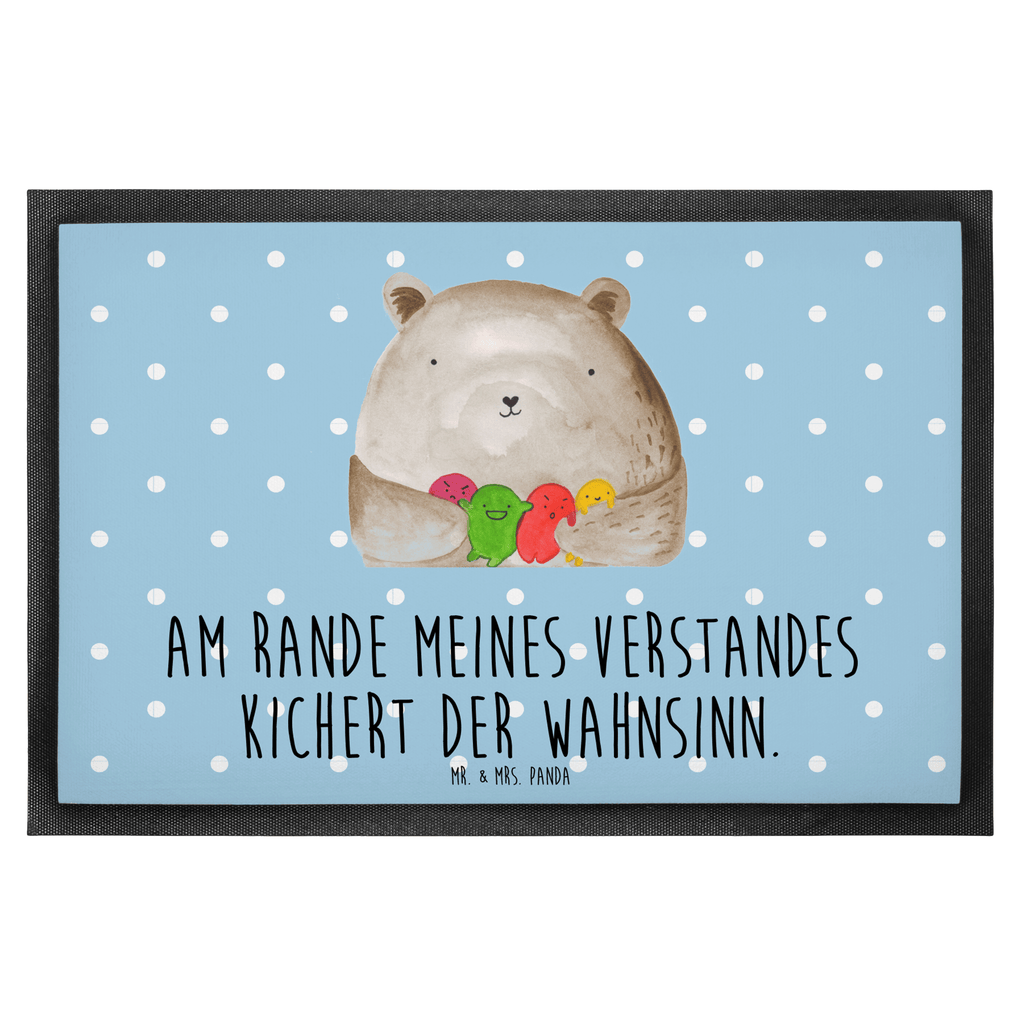 Fußmatte Bär Gefühl Bär, Wahnsinn, Verrückt, Durchgedreht Türvorleger, Schmutzmatte, Fußabtreter, Matte, Schmutzfänger, Fußabstreifer, Schmutzfangmatte, Türmatte, Motivfußmatte,  Haustürmatte, Vorleger  Bär, Teddy, Teddybär