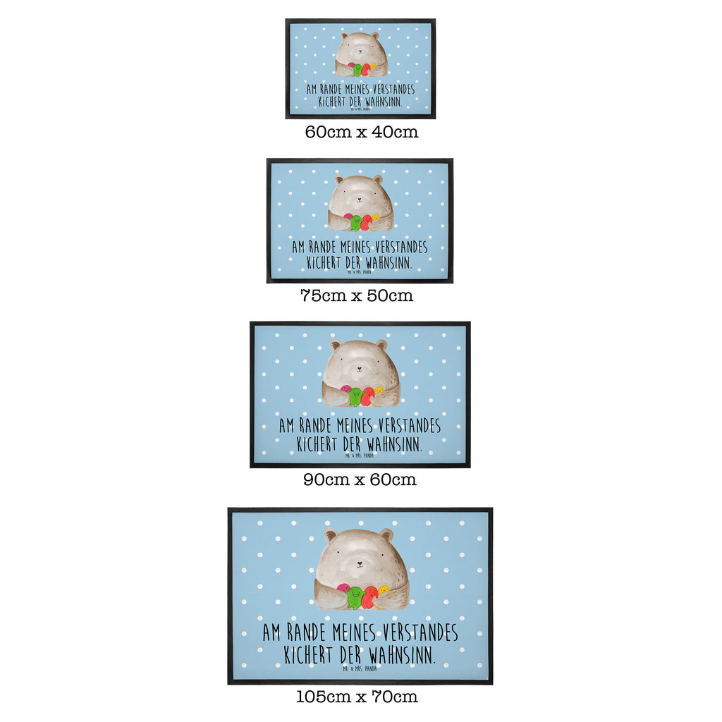 Fußmatte Bär Gefühl Bär, Wahnsinn, Verrückt, Durchgedreht Türvorleger, Schmutzmatte, Fußabtreter, Matte, Schmutzfänger, Fußabstreifer, Schmutzfangmatte, Türmatte, Motivfußmatte,  Haustürmatte, Vorleger  Bär, Teddy, Teddybär