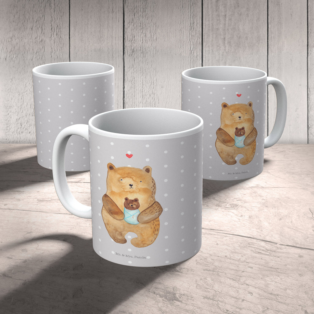 Kindertasse Bär mit Baby Kunststoff Tasse, Kindergarten, Tasse, Trinkbecher, Camping Becher, Kaffeetasse, Kunststoffbecher, Kindergartenbecher, Outdoorgeschirr, Kunststoffgeschirr, Reisebecher, Reisetasse, Kinderbecher, Bär, Teddy, Teddybär, Eltern, Mutter, Baby, Taufe, Geburt, Nichte, Neffe, Enkel, Enkelin, Täufling, Geburtstag, Glückwunsch