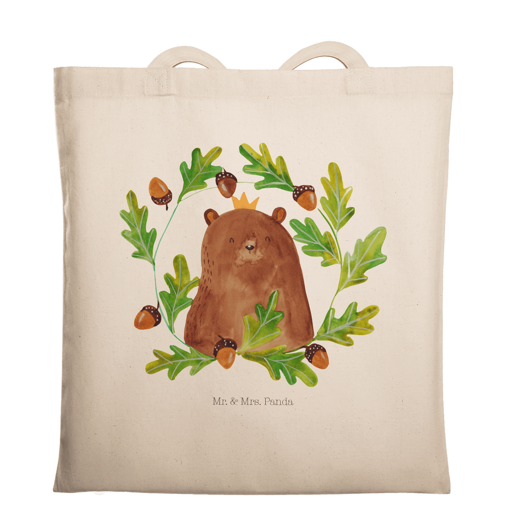 Tragetasche Bär König Beuteltasche, Beutel, Einkaufstasche, Jutebeutel, Stoffbeutel, Bär, Teddy, Teddybär, Papa, Papa Bär, bester Vater, bester Papa, weltbester Papa, Vatertag, Vater, Dad, Daddy, Papi