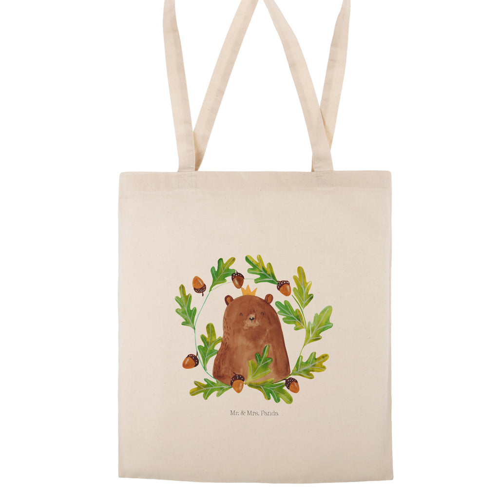 Tragetasche Bär König Beuteltasche, Beutel, Einkaufstasche, Jutebeutel, Stoffbeutel, Bär, Teddy, Teddybär, Papa, Papa Bär, bester Vater, bester Papa, weltbester Papa, Vatertag, Vater, Dad, Daddy, Papi