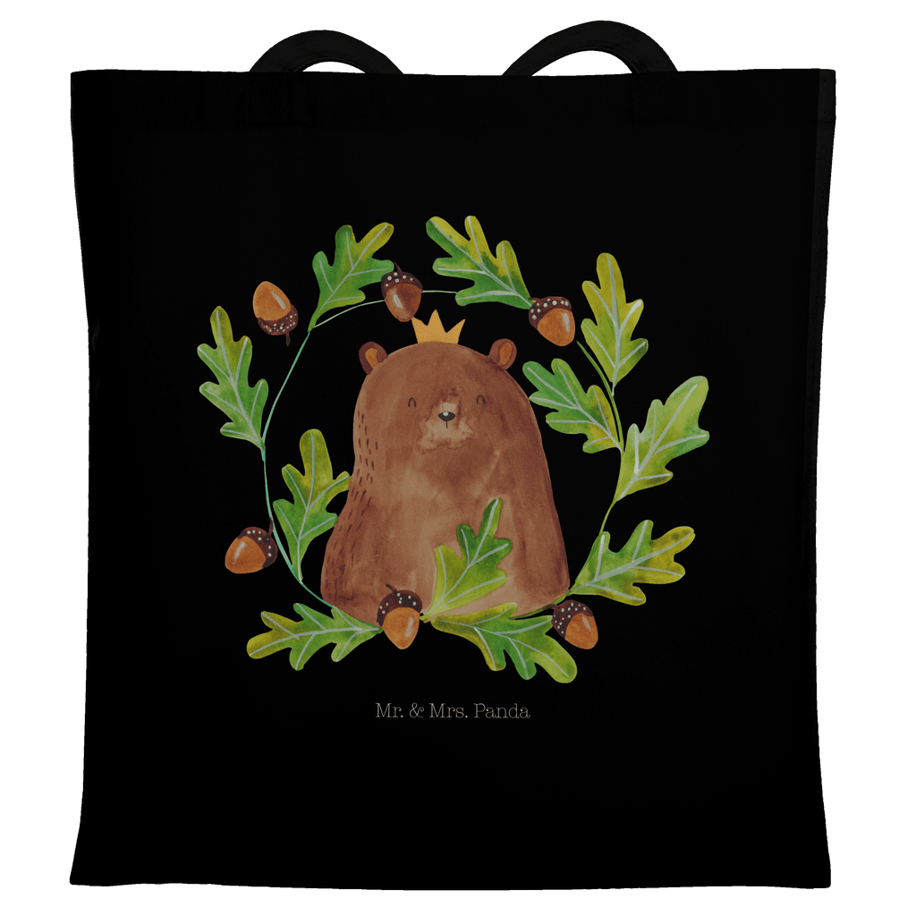 Tragetasche Bär König Beuteltasche, Beutel, Einkaufstasche, Jutebeutel, Stoffbeutel, Bär, Teddy, Teddybär, Papa, Papa Bär, bester Vater, bester Papa, weltbester Papa, Vatertag, Vater, Dad, Daddy, Papi