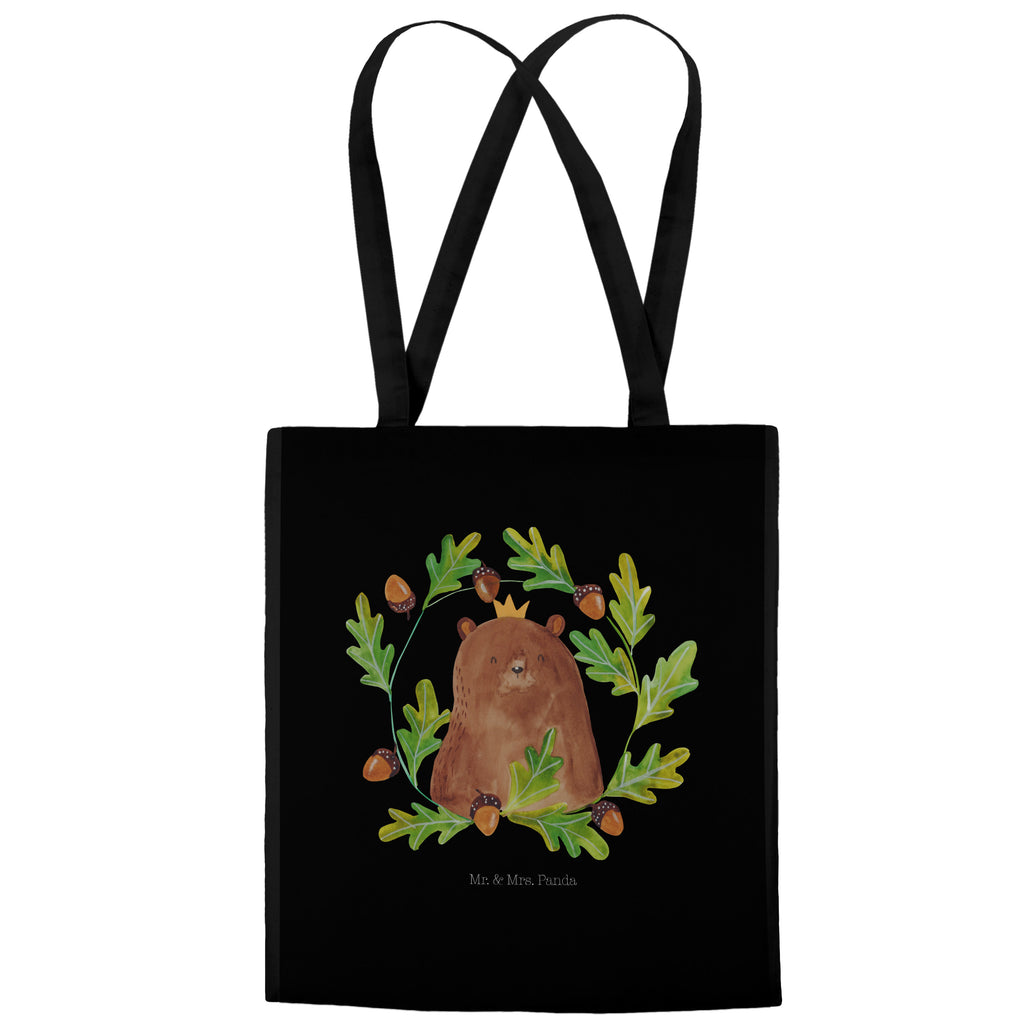 Tragetasche Bär König Beuteltasche, Beutel, Einkaufstasche, Jutebeutel, Stoffbeutel, Bär, Teddy, Teddybär, Papa, Papa Bär, bester Vater, bester Papa, weltbester Papa, Vatertag, Vater, Dad, Daddy, Papi