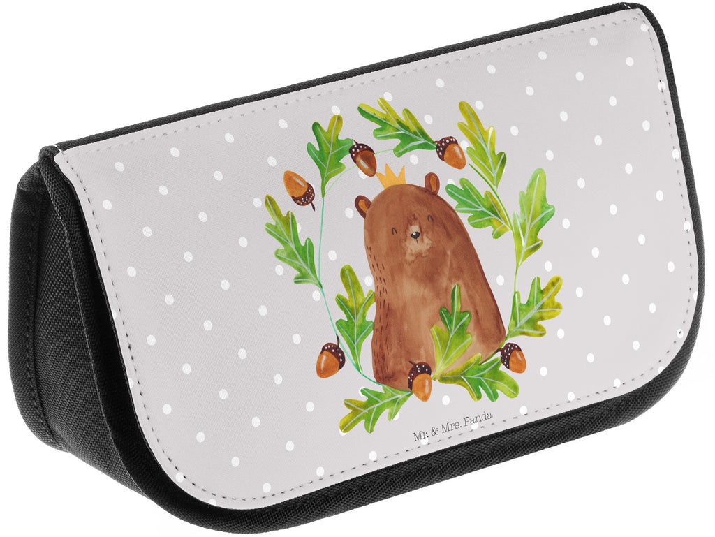 Kosmetiktasche Bär König Kosmetikbeutel, Kulturtasche, Kulturbeutel, Schminktasche, Make-Up Tasche, Bär, Teddy, Teddybär, Papa, Papa Bär, bester Vater, bester Papa, weltbester Papa, Vatertag, Vater, Dad, Daddy, Papi