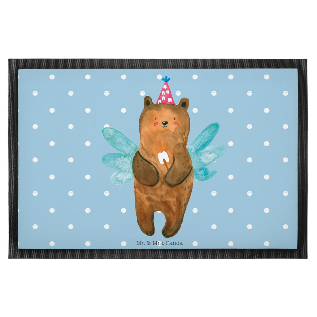 Fußmatte Zahnfee Bär Türvorleger, Schmutzmatte, Fußabtreter, Matte, Schmutzfänger, Fußabstreifer, Schmutzfangmatte, Türmatte, Motivfußmatte, Haustürmatte, Vorleger, Bär, Teddy, Teddybär, Zahnfee, Fee, Milchzahn, Erster Zahn