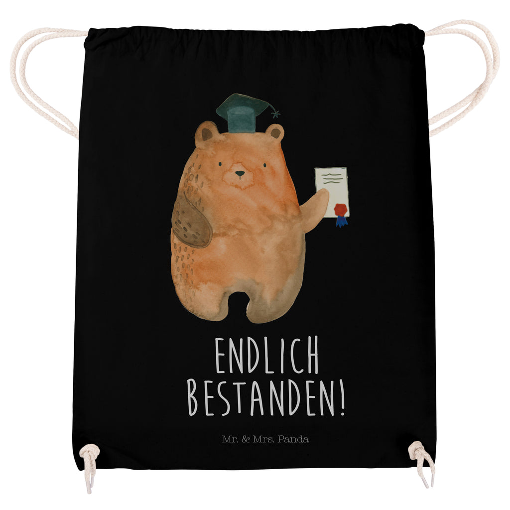 Sportbeutel Prüfungsbär Turnbeutel, Beutel, Sporttasche, Tasche, Stoffbeutel, Bär, Teddy, Teddybär, Abitur, Prüfungen, Prüfung bestanden, Abschluss, Zeugnis, Abschlusszeugnis