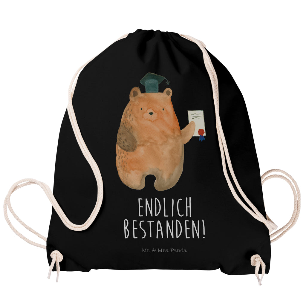 Sportbeutel Prüfungsbär Turnbeutel, Beutel, Sporttasche, Tasche, Stoffbeutel, Bär, Teddy, Teddybär, Abitur, Prüfungen, Prüfung bestanden, Abschluss, Zeugnis, Abschlusszeugnis