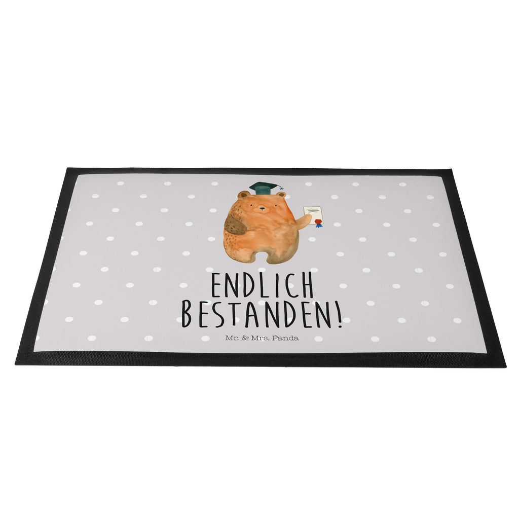 Fußmatte Prüfungsbär Abitur, Prüfungen, Prüfung bestanden, Abschluss, Zeugnis, Abschlusszeugnis Türvorleger, Schmutzmatte, Fußabtreter, Matte, Schmutzfänger, Fußabstreifer, Schmutzfangmatte, Türmatte, Motivfußmatte,  Haustürmatte, Vorleger  Bär, Teddy, Teddybär