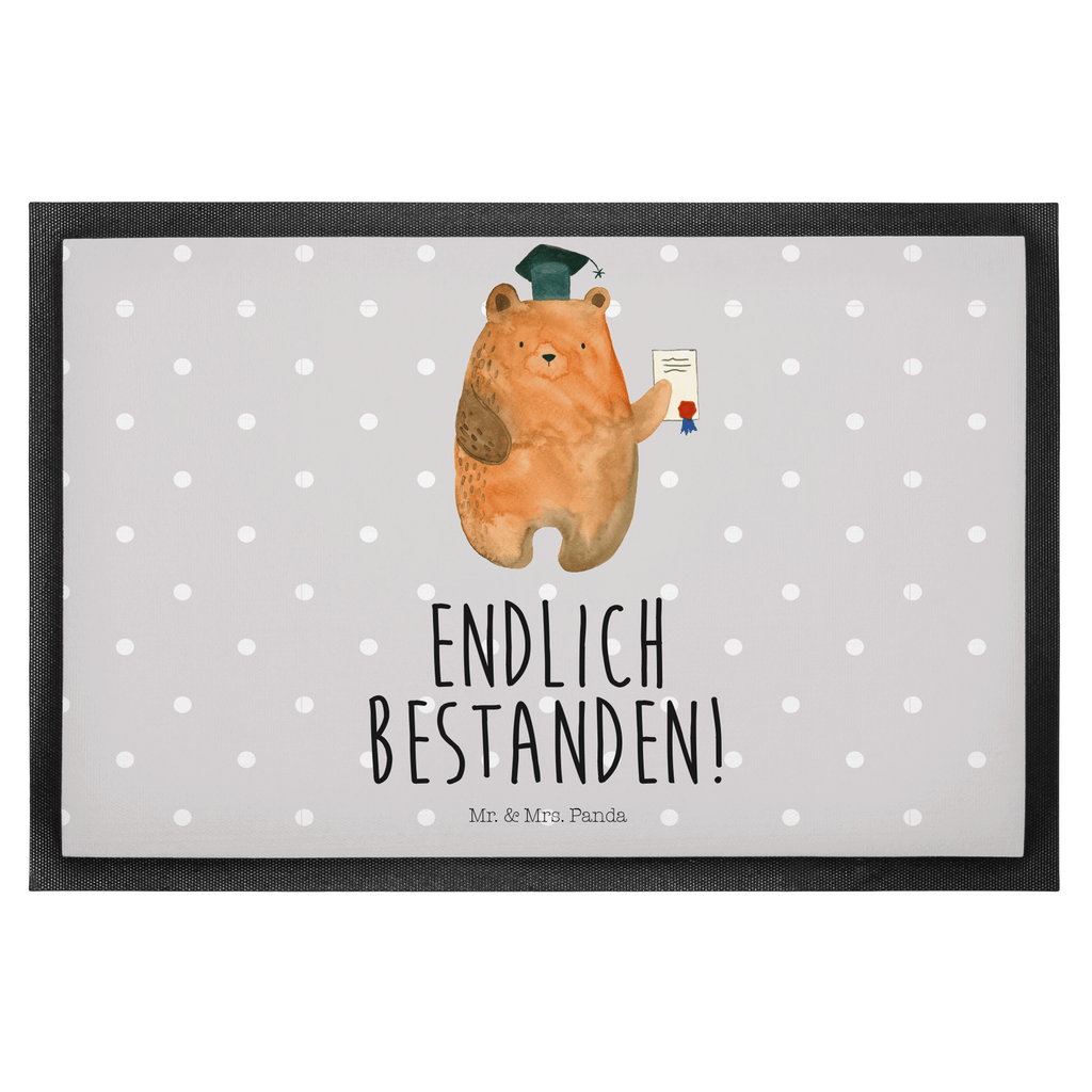 Fußmatte Prüfungsbär Abitur, Prüfungen, Prüfung bestanden, Abschluss, Zeugnis, Abschlusszeugnis Türvorleger, Schmutzmatte, Fußabtreter, Matte, Schmutzfänger, Fußabstreifer, Schmutzfangmatte, Türmatte, Motivfußmatte,  Haustürmatte, Vorleger  Bär, Teddy, Teddybär