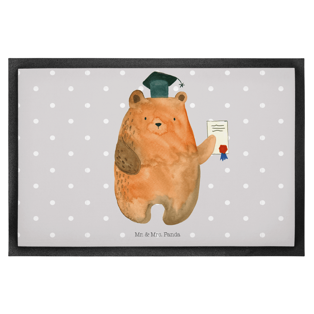 Fußmatte Prüfungsbär Abitur, Prüfungen, Prüfung bestanden, Abschluss, Zeugnis, Abschlusszeugnis Türvorleger, Schmutzmatte, Fußabtreter, Matte, Schmutzfänger, Fußabstreifer, Schmutzfangmatte, Türmatte, Motivfußmatte,  Haustürmatte, Vorleger  Bär, Teddy, Teddybär