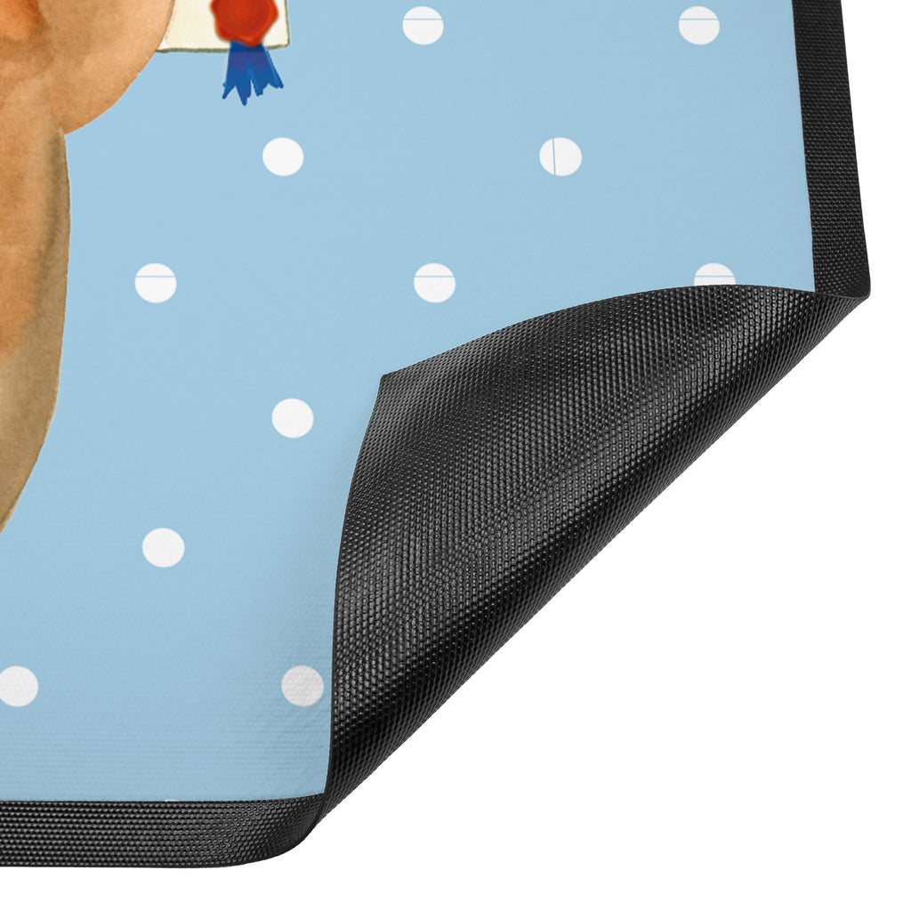 Fußmatte Prüfungsbär Abitur, Prüfungen, Prüfung bestanden, Abschluss, Zeugnis, Abschlusszeugnis Türvorleger, Schmutzmatte, Fußabtreter, Matte, Schmutzfänger, Fußabstreifer, Schmutzfangmatte, Türmatte, Motivfußmatte,  Haustürmatte, Vorleger  Bär, Teddy, Teddybär