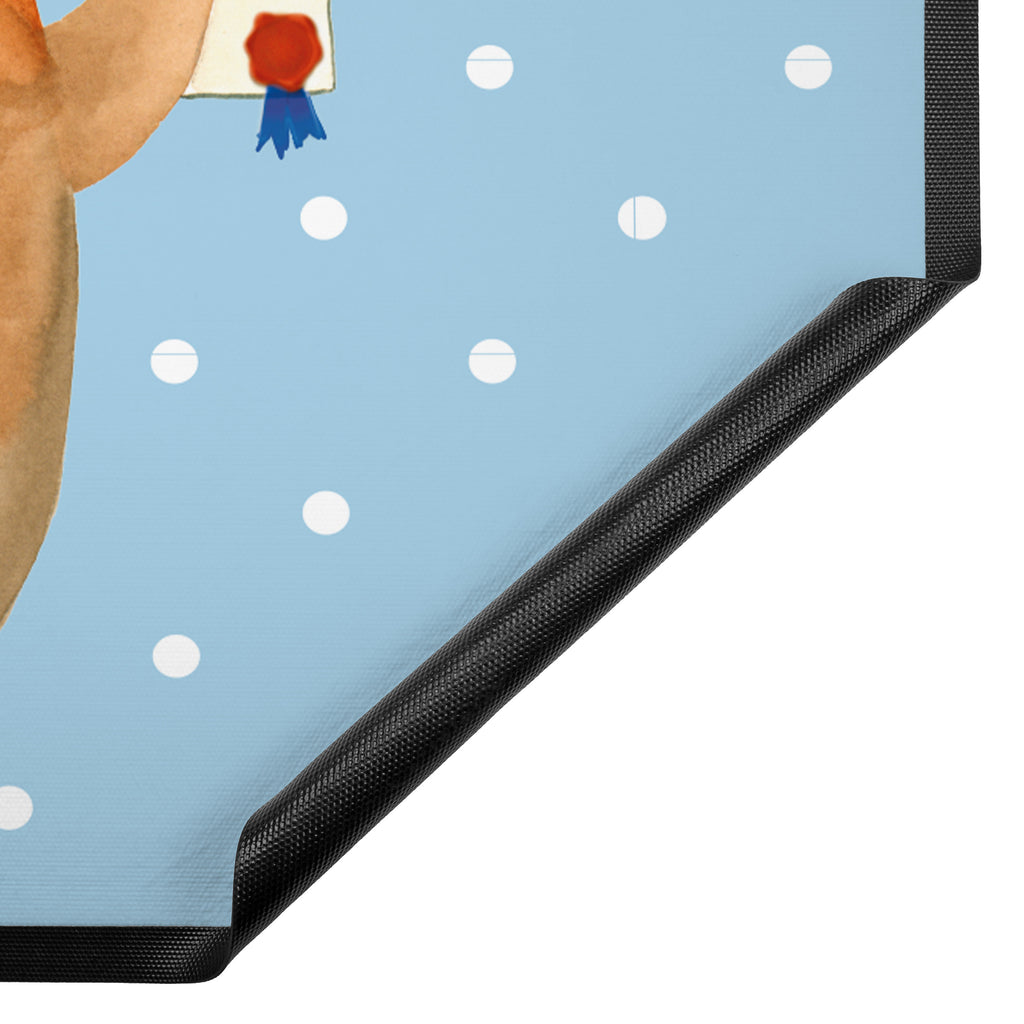 Fußmatte Prüfungsbär Abitur, Prüfungen, Prüfung bestanden, Abschluss, Zeugnis, Abschlusszeugnis Türvorleger, Schmutzmatte, Fußabtreter, Matte, Schmutzfänger, Fußabstreifer, Schmutzfangmatte, Türmatte, Motivfußmatte,  Haustürmatte, Vorleger  Bär, Teddy, Teddybär