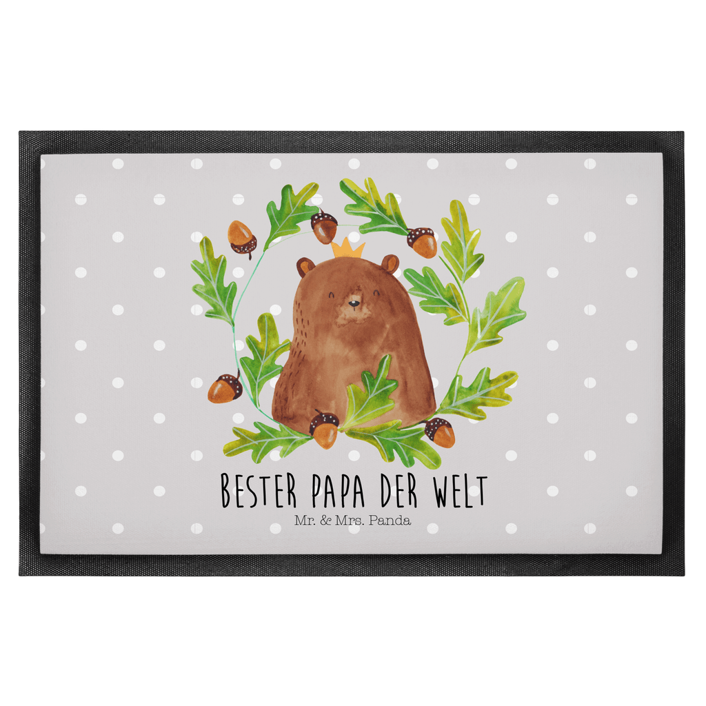 Fußmatte Bär König Papa, Bär, Papa Bär, bester Vater, bester Papa, weltbester Papa, Vatertag, Vater, Dad, Daddy, Papi, Türvorleger, Schmutzmatte, Fußabtreter, Matte, Schmutzfänger, Fußabstreifer, Schmutzfangmatte, Türmatte, Motivfußmatte,  Haustürmatte, Vorleger  Bär, Teddy, Teddybär