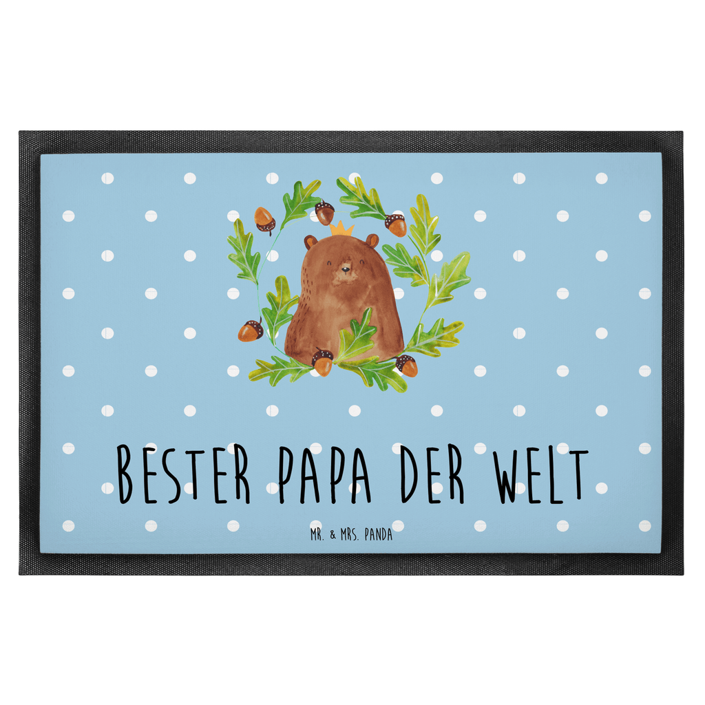 Fußmatte Bär König Papa, Bär, Papa Bär, bester Vater, bester Papa, weltbester Papa, Vatertag, Vater, Dad, Daddy, Papi, Türvorleger, Schmutzmatte, Fußabtreter, Matte, Schmutzfänger, Fußabstreifer, Schmutzfangmatte, Türmatte, Motivfußmatte,  Haustürmatte, Vorleger  Bär, Teddy, Teddybär