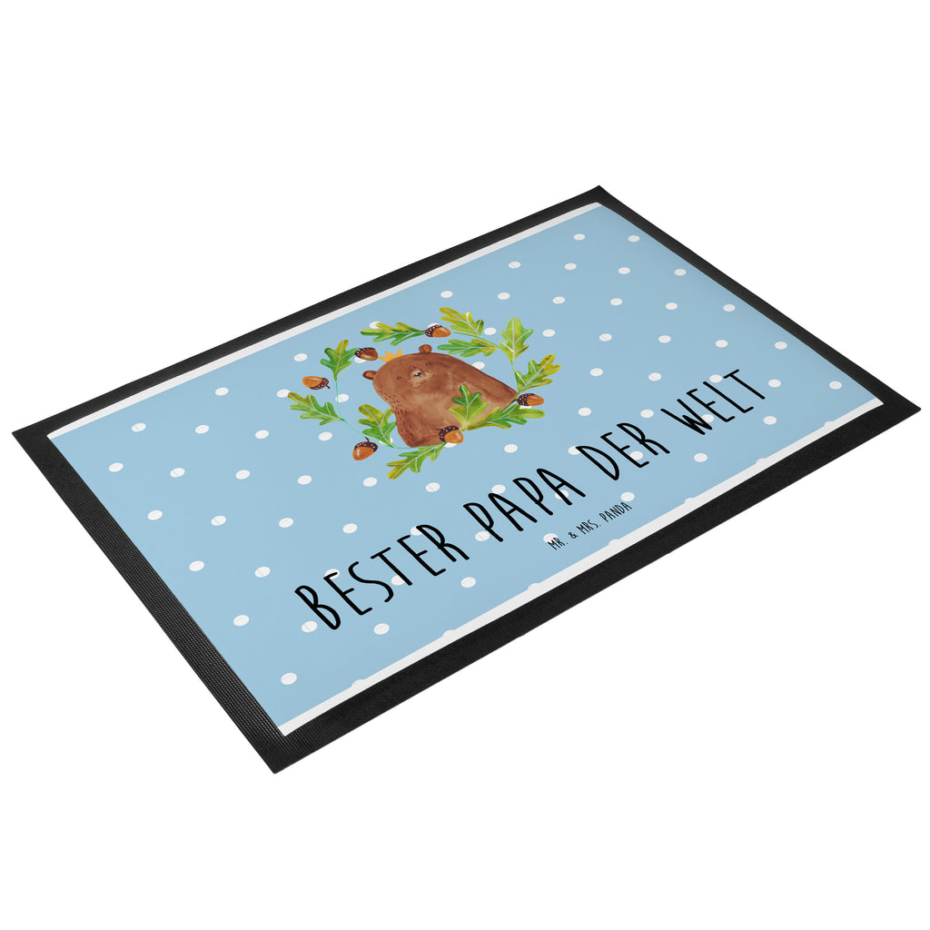 Fußmatte Bär König Papa, Bär, Papa Bär, bester Vater, bester Papa, weltbester Papa, Vatertag, Vater, Dad, Daddy, Papi, Türvorleger, Schmutzmatte, Fußabtreter, Matte, Schmutzfänger, Fußabstreifer, Schmutzfangmatte, Türmatte, Motivfußmatte,  Haustürmatte, Vorleger  Bär, Teddy, Teddybär