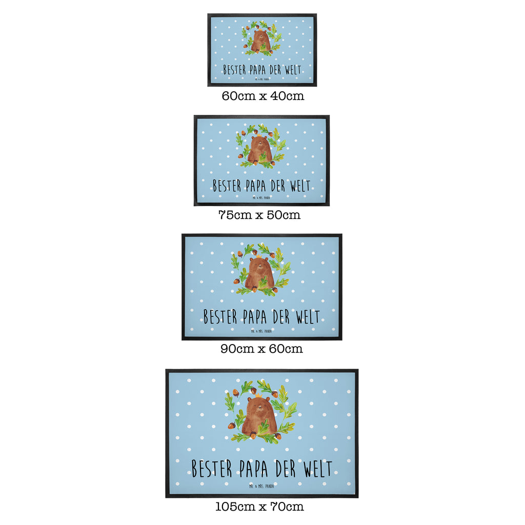 Fußmatte Bär König Papa, Bär, Papa Bär, bester Vater, bester Papa, weltbester Papa, Vatertag, Vater, Dad, Daddy, Papi, Türvorleger, Schmutzmatte, Fußabtreter, Matte, Schmutzfänger, Fußabstreifer, Schmutzfangmatte, Türmatte, Motivfußmatte,  Haustürmatte, Vorleger  Bär, Teddy, Teddybär