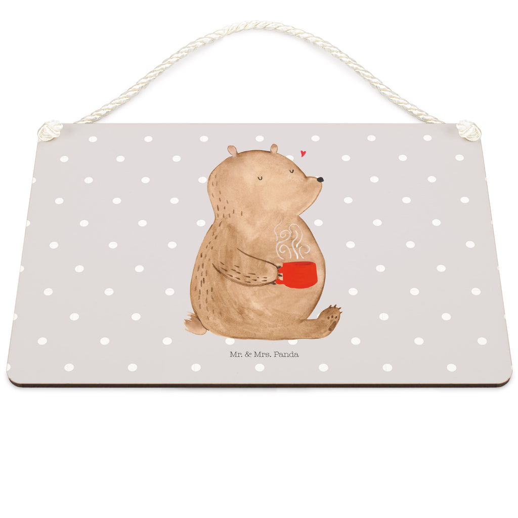 Deko Schild Bär Kaffee Dekoschild, Deko Schild, Schild, Tür Schild, Türschild, Holzschild, Wandschild, Wanddeko, Bär, Teddy, Teddybär, Kaffee, Coffee, Bären, guten Morgen, Morgenroutine, Welt erobern, Welt retten, Motivation