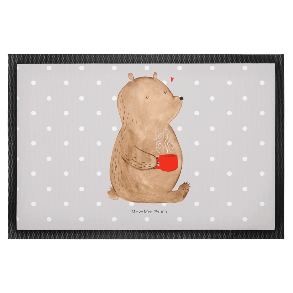 Fußmatte Bär Kaffee Kaffee, Coffee, Bär, Bären, guten Morgen, Morgenroutine, Welt erobern, Welt retten, Motivation	 Türvorleger, Schmutzmatte, Fußabtreter, Matte, Schmutzfänger, Fußabstreifer, Schmutzfangmatte, Türmatte, Motivfußmatte,  Haustürmatte, Vorleger  Bär, Teddy, Teddybär