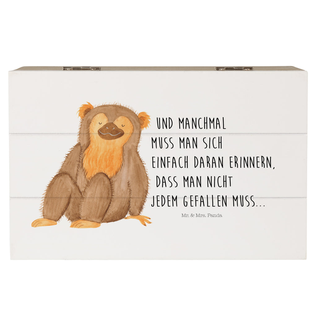 Holzkiste Affe Holzkiste, Kiste, Schatzkiste, Truhe, Schatulle, XXL, Erinnerungsbox, Erinnerungskiste, Dekokiste, Aufbewahrungsbox, Afrika, Wildtiere, Affe, Äffchen, Affen, Selbstliebe, Respekt, Motivation, Selbstachtung, Liebe, Selbstbewusstsein, Selfcare