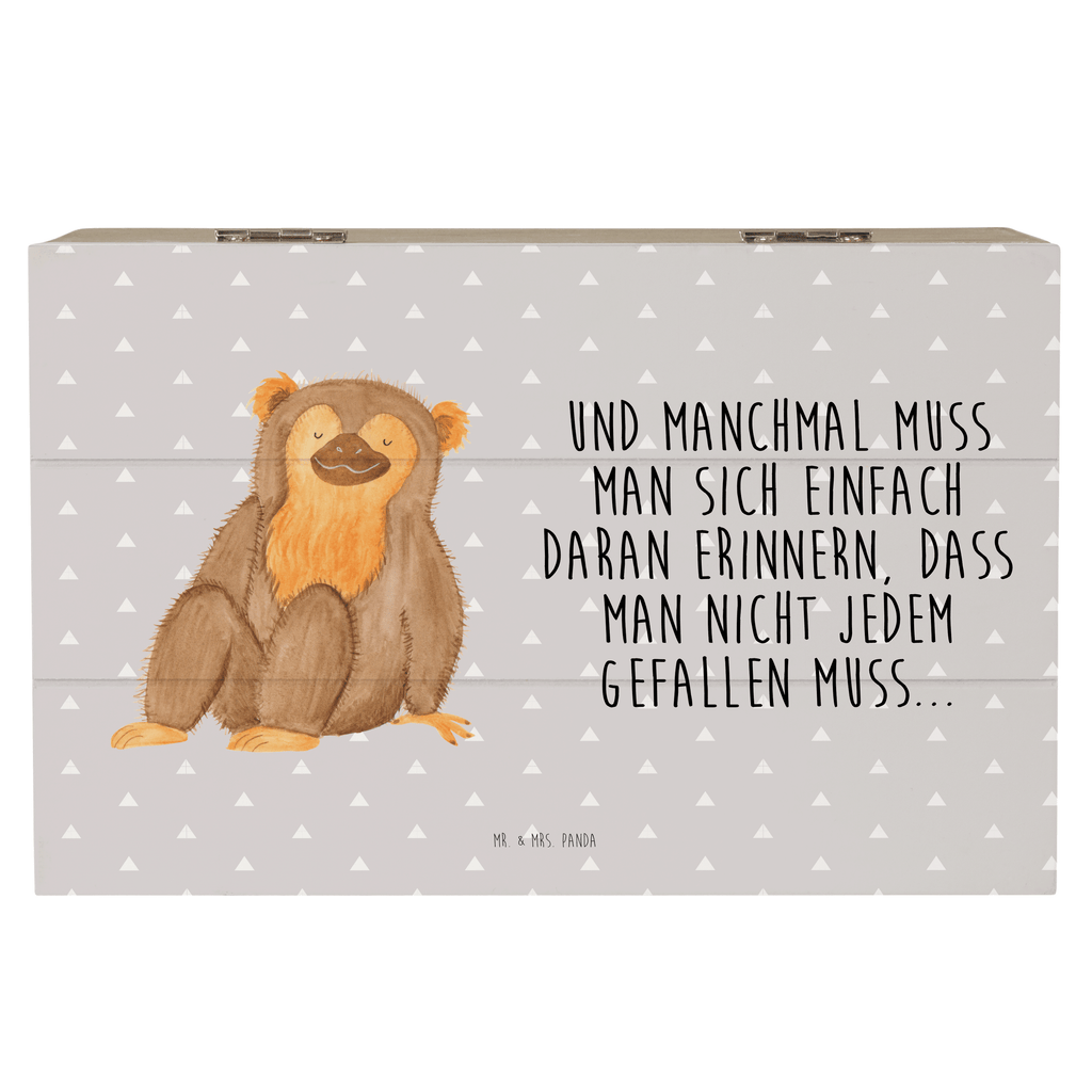 Holzkiste Affe Holzkiste, Kiste, Schatzkiste, Truhe, Schatulle, XXL, Erinnerungsbox, Erinnerungskiste, Dekokiste, Aufbewahrungsbox, Afrika, Wildtiere, Affe, Äffchen, Affen, Selbstliebe, Respekt, Motivation, Selbstachtung, Liebe, Selbstbewusstsein, Selfcare