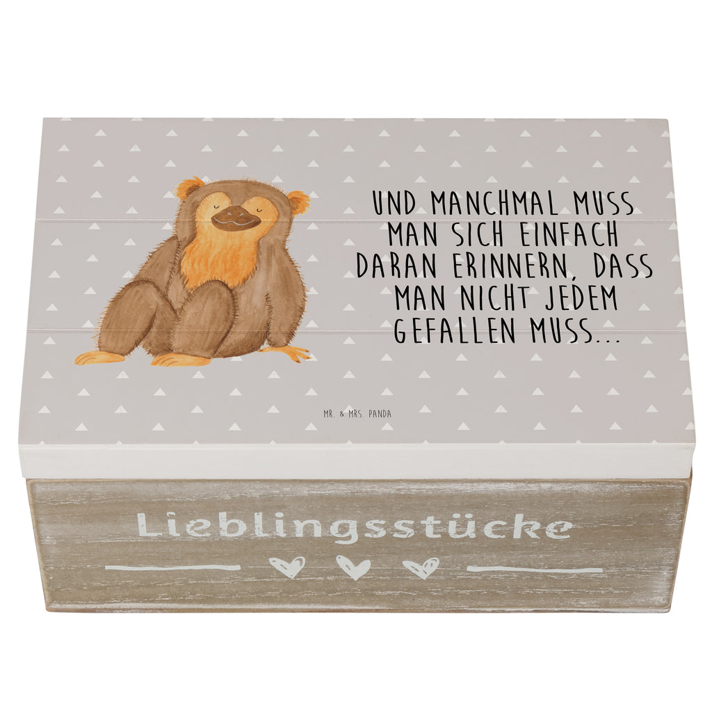 Holzkiste Affe Holzkiste, Kiste, Schatzkiste, Truhe, Schatulle, XXL, Erinnerungsbox, Erinnerungskiste, Dekokiste, Aufbewahrungsbox, Afrika, Wildtiere, Affe, Äffchen, Affen, Selbstliebe, Respekt, Motivation, Selbstachtung, Liebe, Selbstbewusstsein, Selfcare