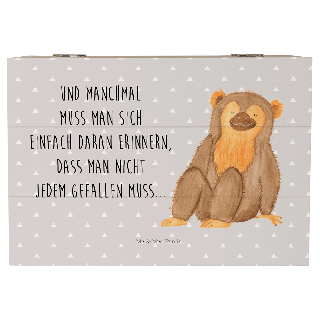 Holzkiste Affe Holzkiste, Kiste, Schatzkiste, Truhe, Schatulle, XXL, Erinnerungsbox, Erinnerungskiste, Dekokiste, Aufbewahrungsbox, Afrika, Wildtiere, Affe, Äffchen, Affen, Selbstliebe, Respekt, Motivation, Selbstachtung, Liebe, Selbstbewusstsein, Selfcare