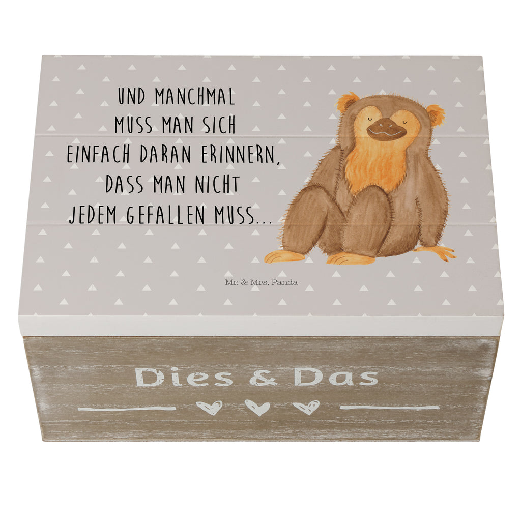 Holzkiste Affe Holzkiste, Kiste, Schatzkiste, Truhe, Schatulle, XXL, Erinnerungsbox, Erinnerungskiste, Dekokiste, Aufbewahrungsbox, Afrika, Wildtiere, Affe, Äffchen, Affen, Selbstliebe, Respekt, Motivation, Selbstachtung, Liebe, Selbstbewusstsein, Selfcare