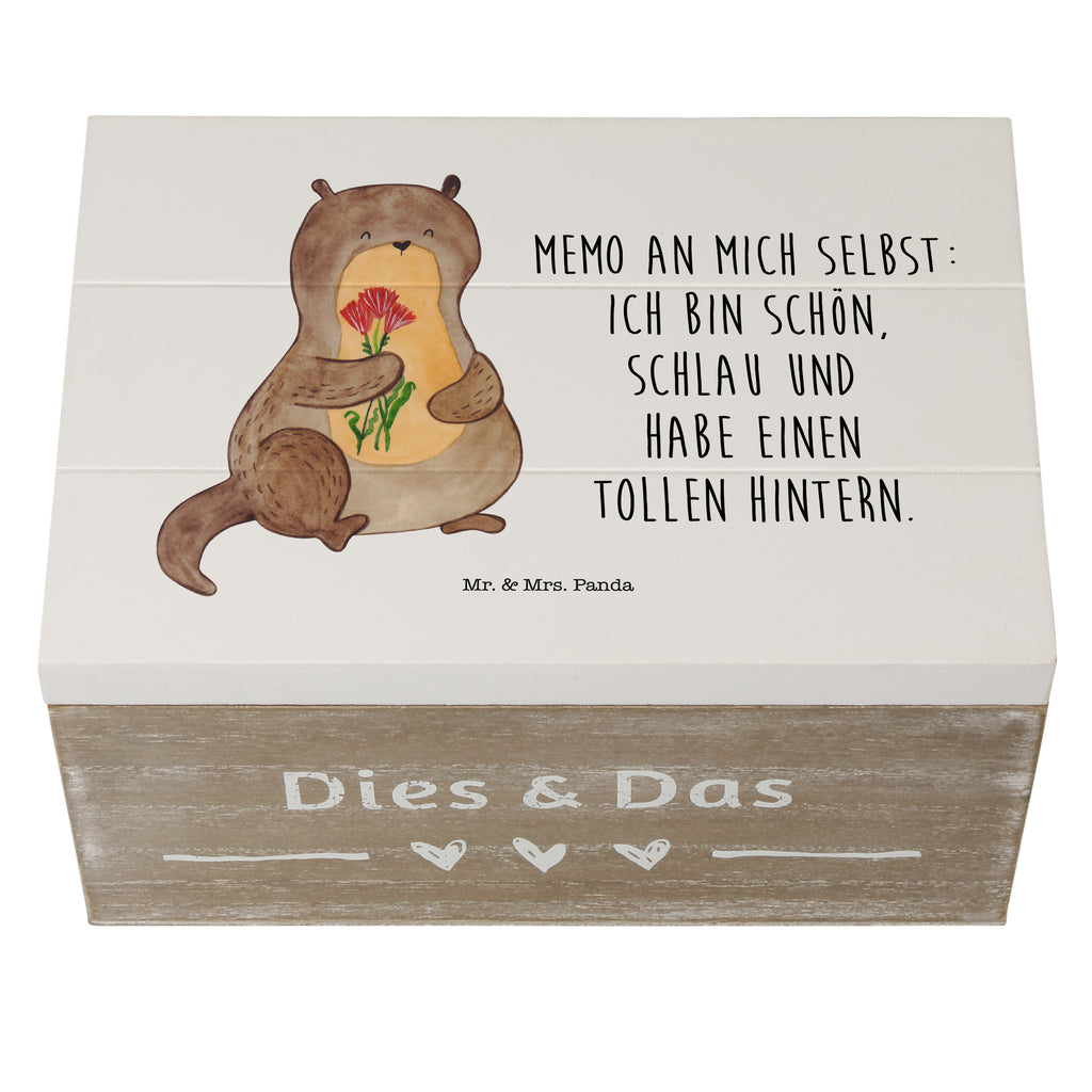 Holzkiste Otter Blumenstrauß Holzkiste, Kiste, Schatzkiste, Truhe, Schatulle, XXL, Erinnerungsbox, Erinnerungskiste, Dekokiste, Aufbewahrungsbox, Otter, Fischotter, Seeotter, Otter Seeotter See Otter