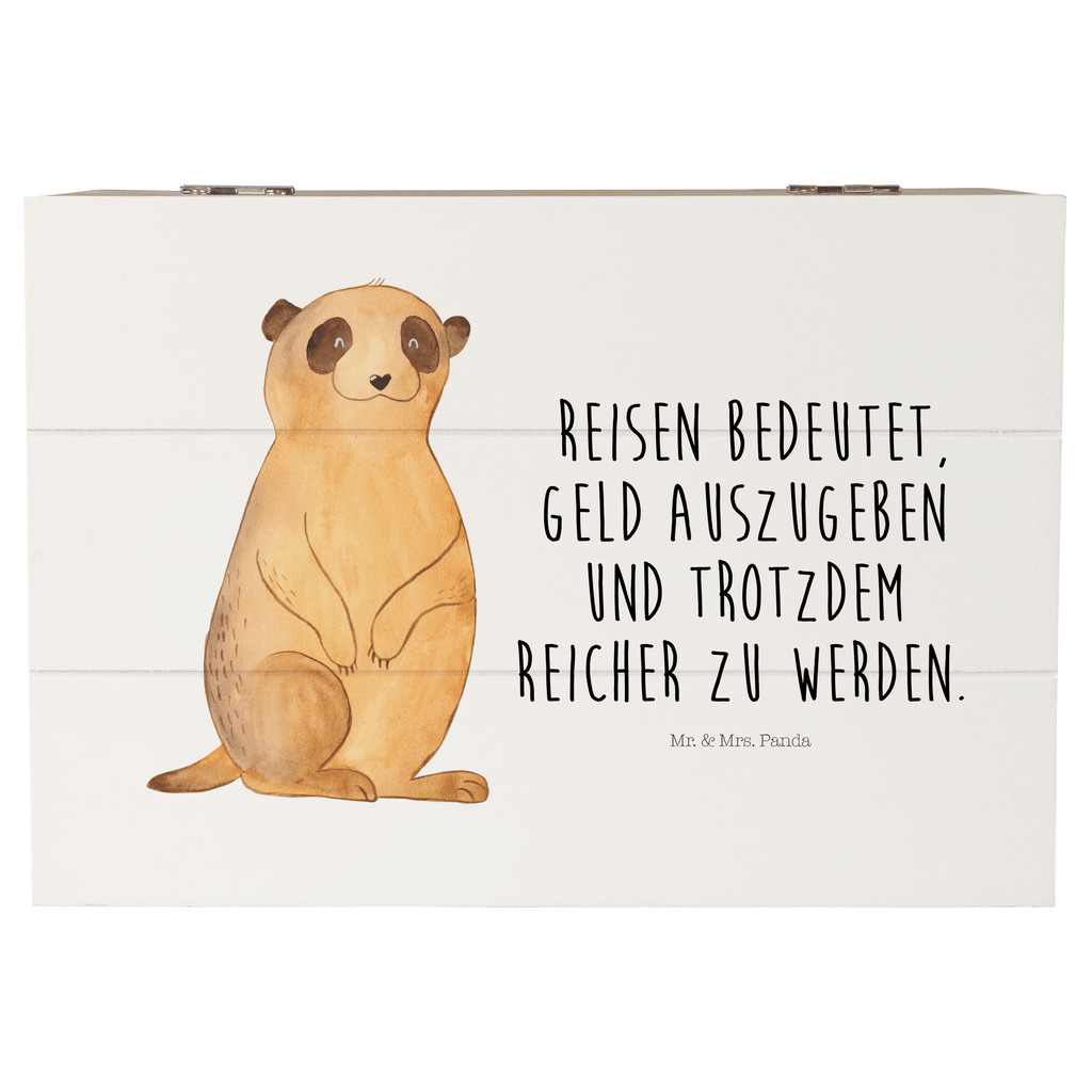Holzkiste Erdmännchen Holzkiste, Kiste, Schatzkiste, Truhe, Schatulle, XXL, Erinnerungsbox, Erinnerungskiste, Dekokiste, Aufbewahrungsbox, Afrika, Wildtiere, Erdmännchen, Reisen, Spruch, Weltreise, Afrikareise, Roadtrip, Traveling