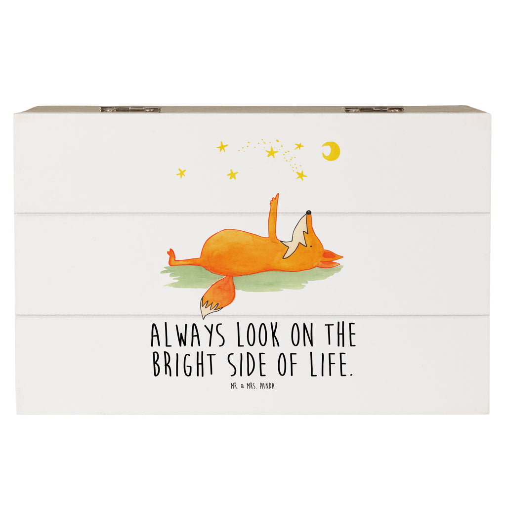 Holzkiste Fuchs Sterne Holzkiste, Kiste, Schatzkiste, Truhe, Schatulle, XXL, Erinnerungsbox, Erinnerungskiste, Dekokiste, Aufbewahrungsbox, Fuchs, Füchse, tröstende Worte, Spruch positiv, Spruch schön, Romantik, Always Look on the Bright Side of Life