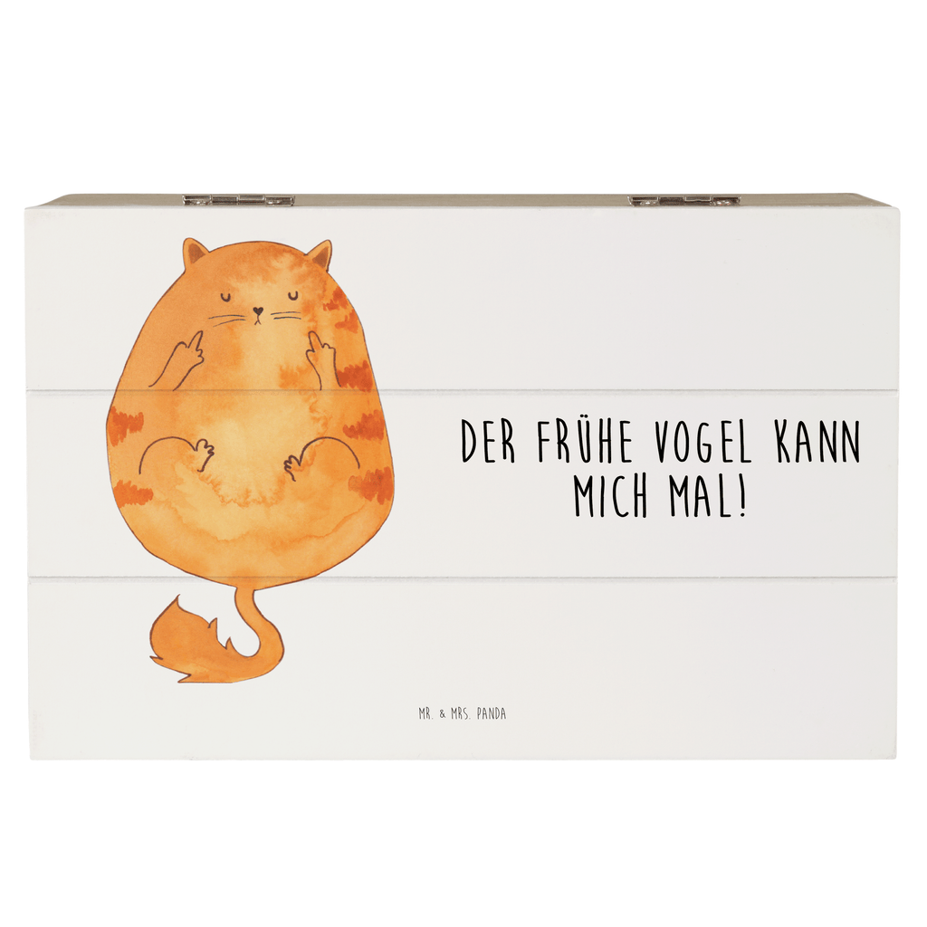 Holzkiste Katze Frühaufsteher Holzkiste, Kiste, Schatzkiste, Truhe, Schatulle, XXL, Erinnerungsbox, Erinnerungskiste, Dekokiste, Aufbewahrungsbox, Katze, Katzenmotiv, Katzenfan, Katzendeko, Katzenfreund, Katzenliebhaber, Katzenprodukte, Katzenartikel, Katzenaccessoires, Katzensouvenirs, Katzenliebhaberprodukte, Katzenmotive, Der frühe Vogel kann mich mal, Morgenmuffel, Frühaufsteher, Kaffee, Katzen, Kater, Mietze