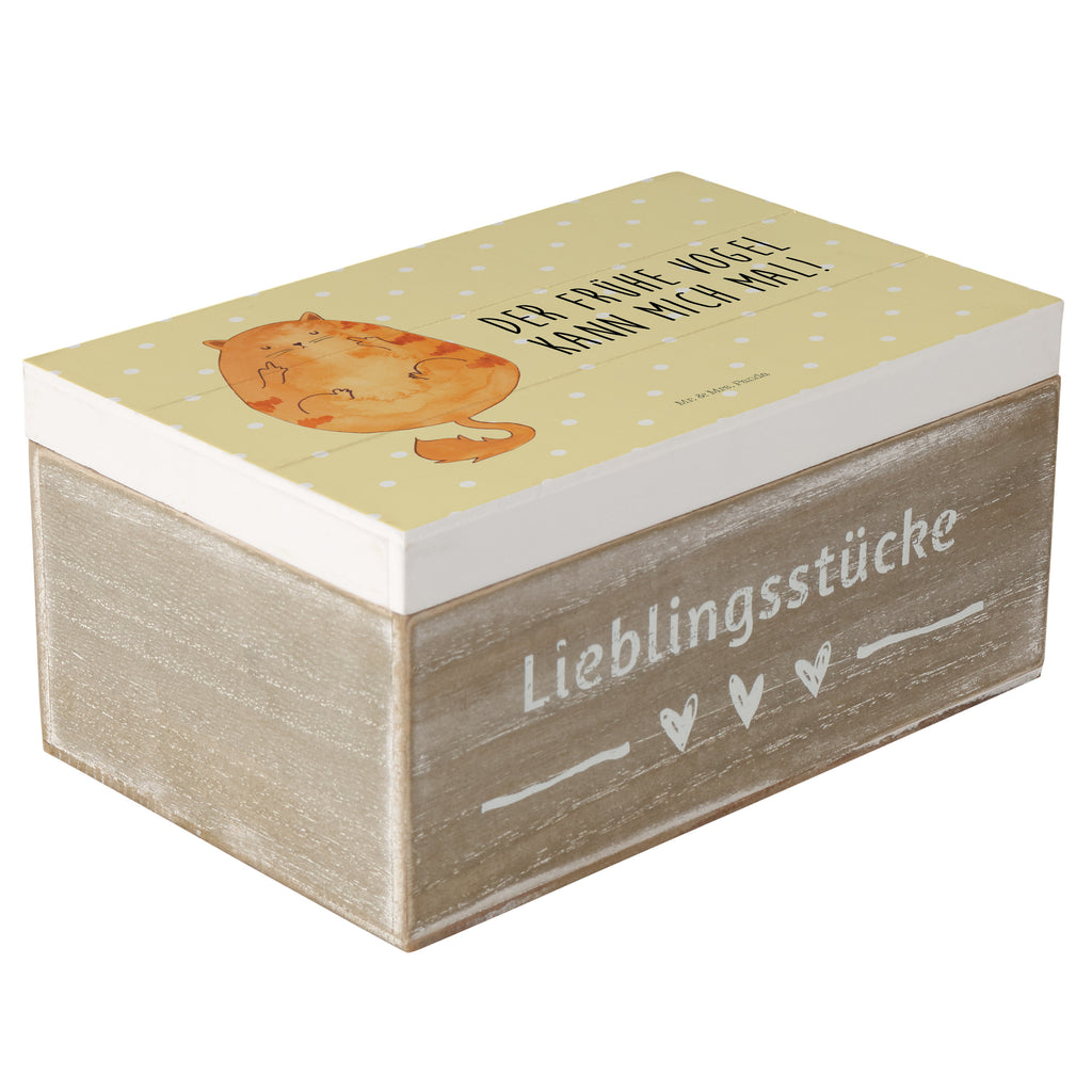 Holzkiste Katze Frühaufsteher Holzkiste, Kiste, Schatzkiste, Truhe, Schatulle, XXL, Erinnerungsbox, Erinnerungskiste, Dekokiste, Aufbewahrungsbox, Katze, Katzenmotiv, Katzenfan, Katzendeko, Katzenfreund, Katzenliebhaber, Katzenprodukte, Katzenartikel, Katzenaccessoires, Katzensouvenirs, Katzenliebhaberprodukte, Katzenmotive, Der frühe Vogel kann mich mal, Morgenmuffel, Frühaufsteher, Kaffee, Katzen, Kater, Mietze