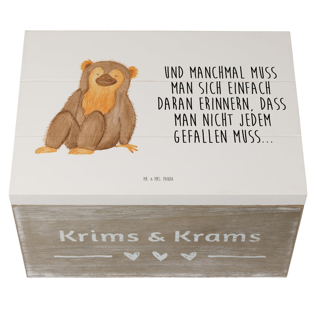 Holzkiste Affe Holzkiste, Kiste, Schatzkiste, Truhe, Schatulle, XXL, Erinnerungsbox, Erinnerungskiste, Dekokiste, Aufbewahrungsbox, Afrika, Wildtiere, Affe, Äffchen, Affen, Selbstliebe, Respekt, Motivation, Selbstachtung, Liebe, Selbstbewusstsein, Selfcare
