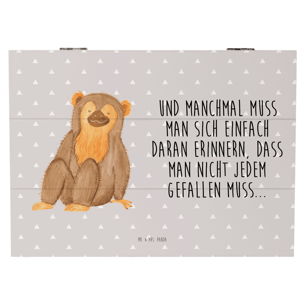 Holzkiste Affe Holzkiste, Kiste, Schatzkiste, Truhe, Schatulle, XXL, Erinnerungsbox, Erinnerungskiste, Dekokiste, Aufbewahrungsbox, Afrika, Wildtiere, Affe, Äffchen, Affen, Selbstliebe, Respekt, Motivation, Selbstachtung, Liebe, Selbstbewusstsein, Selfcare