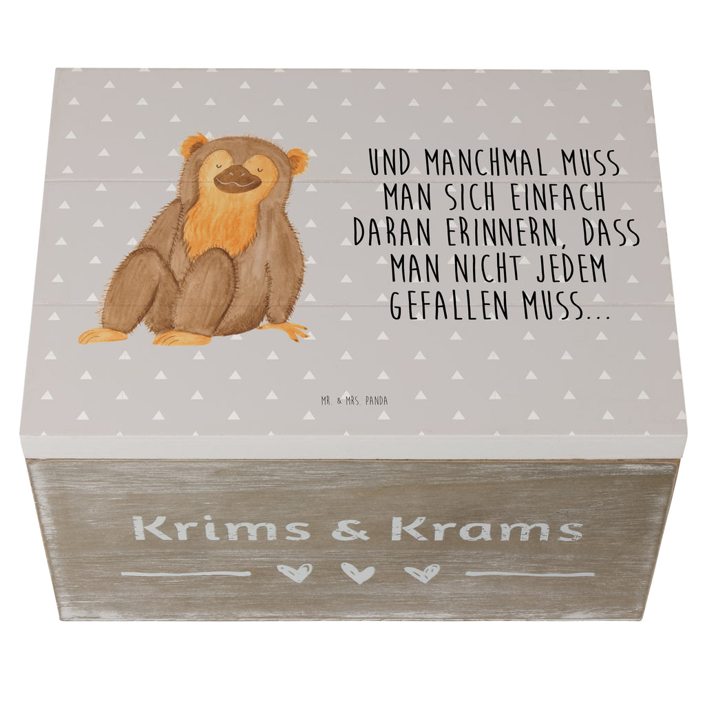 Holzkiste Affe Holzkiste, Kiste, Schatzkiste, Truhe, Schatulle, XXL, Erinnerungsbox, Erinnerungskiste, Dekokiste, Aufbewahrungsbox, Afrika, Wildtiere, Affe, Äffchen, Affen, Selbstliebe, Respekt, Motivation, Selbstachtung, Liebe, Selbstbewusstsein, Selfcare