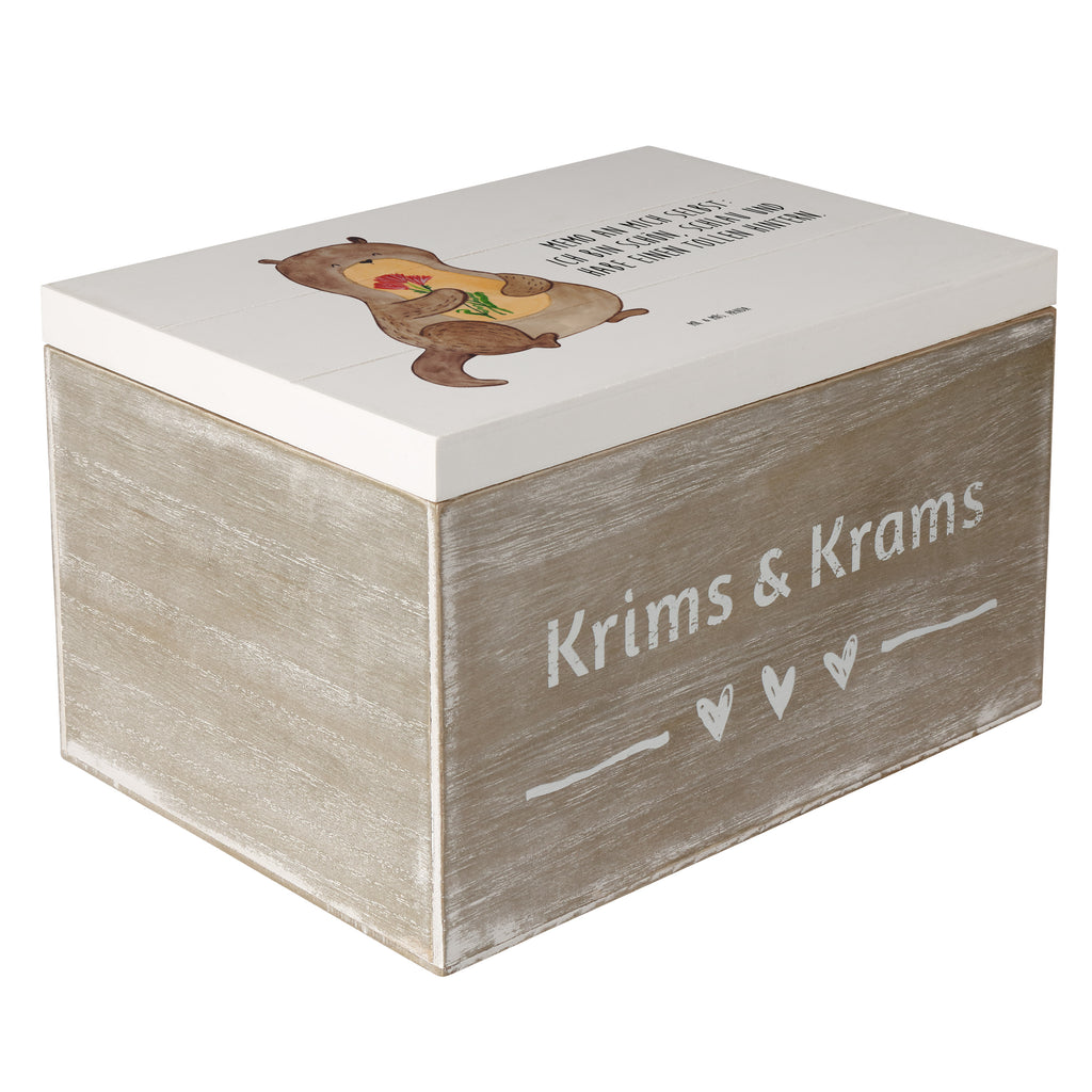 Holzkiste Otter Blumenstrauß Holzkiste, Kiste, Schatzkiste, Truhe, Schatulle, XXL, Erinnerungsbox, Erinnerungskiste, Dekokiste, Aufbewahrungsbox, Otter, Fischotter, Seeotter, Otter Seeotter See Otter