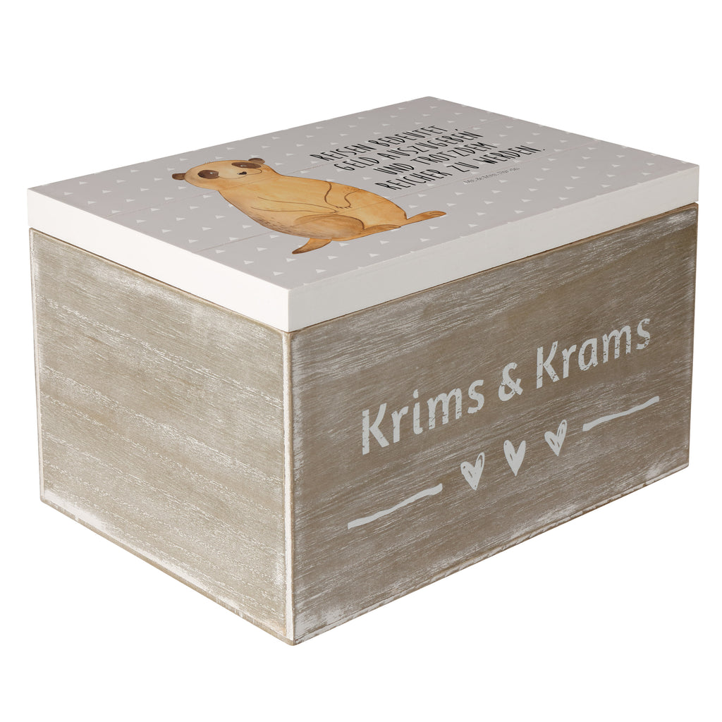 Holzkiste Erdmännchen Holzkiste, Kiste, Schatzkiste, Truhe, Schatulle, XXL, Erinnerungsbox, Erinnerungskiste, Dekokiste, Aufbewahrungsbox, Afrika, Wildtiere, Erdmännchen, Reisen, Spruch, Weltreise, Afrikareise, Roadtrip, Traveling