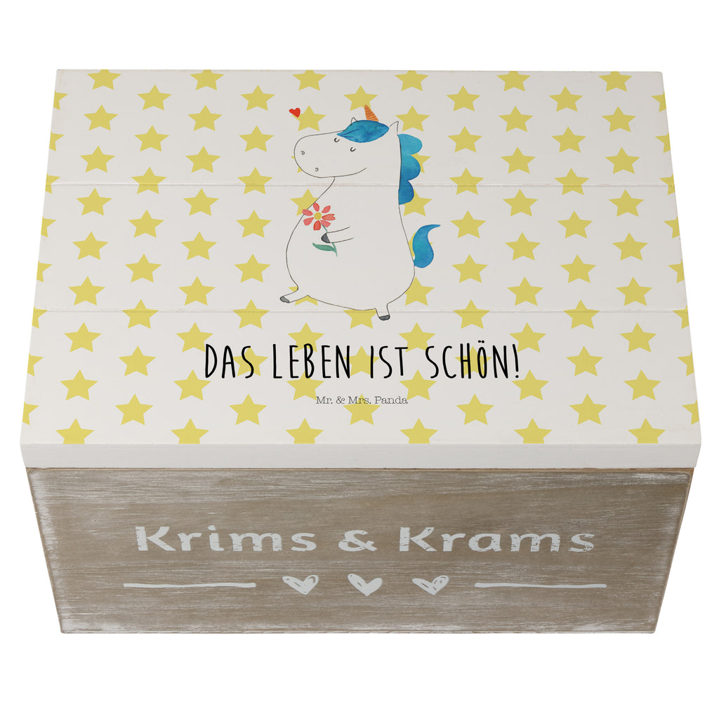 Holzkiste Einhorn Spaziergang Holzkiste, Kiste, Schatzkiste, Truhe, Schatulle, XXL, Erinnerungsbox, Erinnerungskiste, Dekokiste, Aufbewahrungsbox, Einhorn, Einhörner, Einhorn Deko, Pegasus, Unicorn, Glitzer, Blumen, Spaziergang, Motivation, Gute Laune, Freude, Freundin, Mutter, Schwester