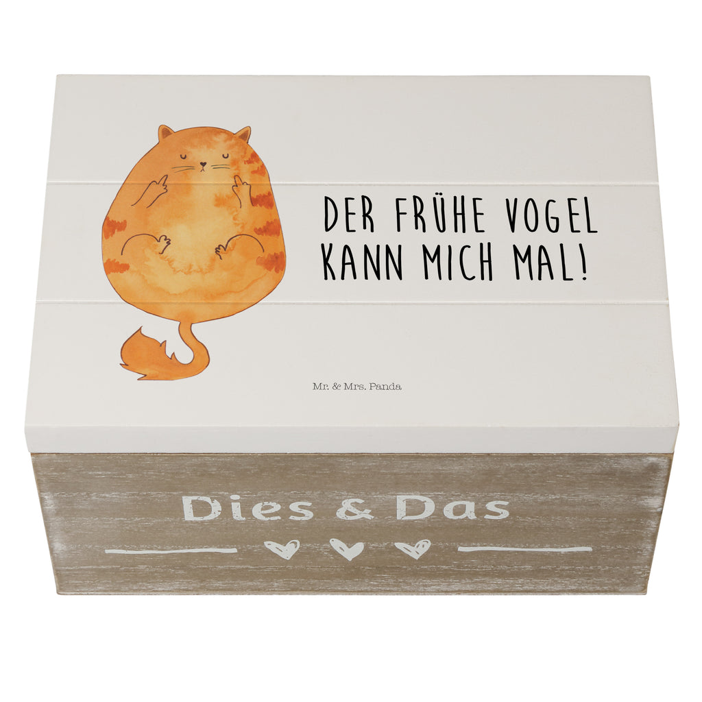 Holzkiste Katze Frühaufsteher Holzkiste, Kiste, Schatzkiste, Truhe, Schatulle, XXL, Erinnerungsbox, Erinnerungskiste, Dekokiste, Aufbewahrungsbox, Katze, Katzenmotiv, Katzenfan, Katzendeko, Katzenfreund, Katzenliebhaber, Katzenprodukte, Katzenartikel, Katzenaccessoires, Katzensouvenirs, Katzenliebhaberprodukte, Katzenmotive, Der frühe Vogel kann mich mal, Morgenmuffel, Frühaufsteher, Kaffee, Katzen, Kater, Mietze