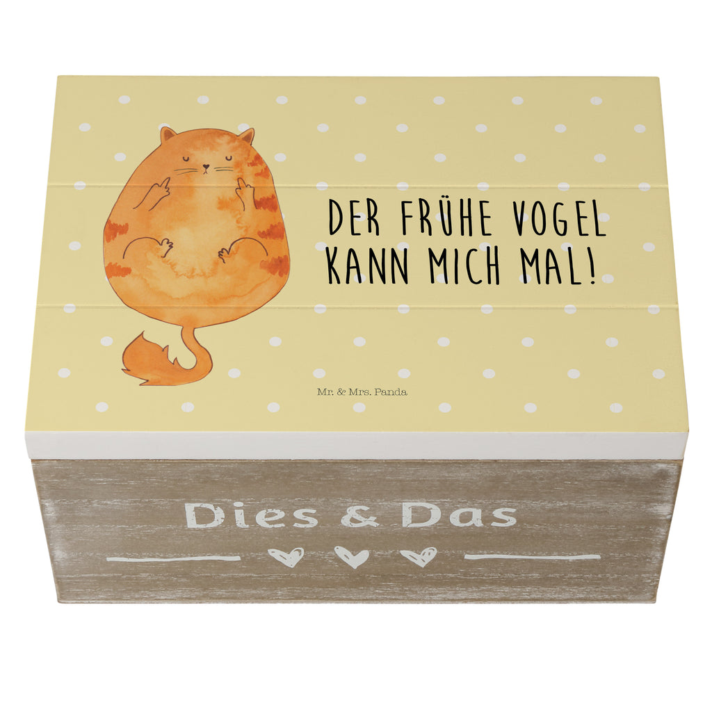 Holzkiste Katze Frühaufsteher Holzkiste, Kiste, Schatzkiste, Truhe, Schatulle, XXL, Erinnerungsbox, Erinnerungskiste, Dekokiste, Aufbewahrungsbox, Katze, Katzenmotiv, Katzenfan, Katzendeko, Katzenfreund, Katzenliebhaber, Katzenprodukte, Katzenartikel, Katzenaccessoires, Katzensouvenirs, Katzenliebhaberprodukte, Katzenmotive, Der frühe Vogel kann mich mal, Morgenmuffel, Frühaufsteher, Kaffee, Katzen, Kater, Mietze