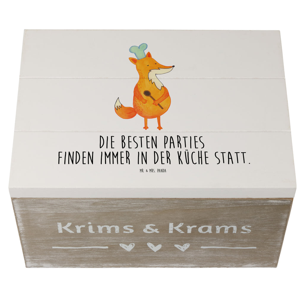 Holzkiste Fuchs Koch Holzkiste, Kiste, Schatzkiste, Truhe, Schatulle, XXL, Erinnerungsbox, Erinnerungskiste, Dekokiste, Aufbewahrungsbox, Fuchs, Füchse, Koch Geschenk, Küche Spruch, Küche Deko, Köche, Bäcker, Party Spruch, Spruch lustig, witzig